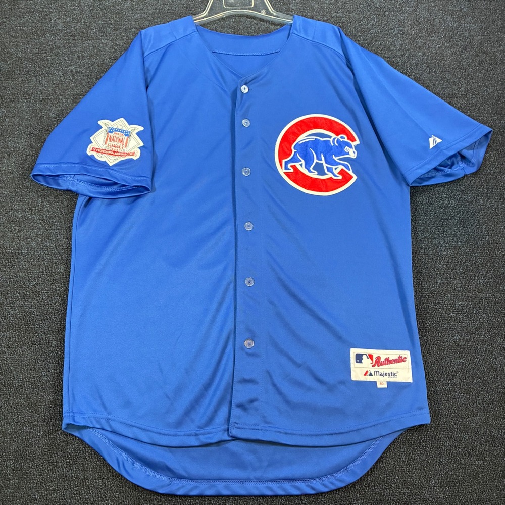 Majestic Chicago Cubs Royal Blue Jersey with Red and White Logo Patch